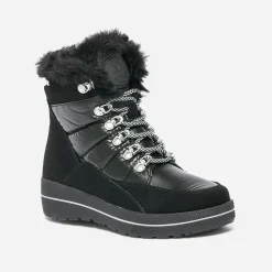 Boots CAPRICE noir bi matière fourré