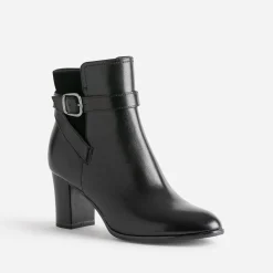 Boots CAPRICE noir en cuir et cuir velours