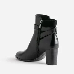 Boots CAPRICE noir en cuir et cuir velours