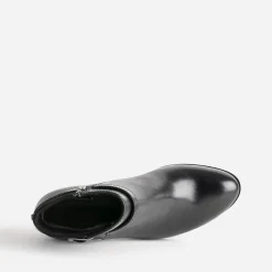 Boots CAPRICE noir en cuir et cuir velours