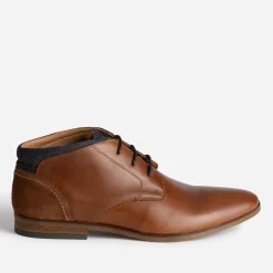 Boots en cuir cognac