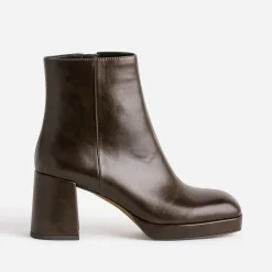 Boots marron à plateforme