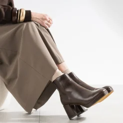 Boots marron à plateforme