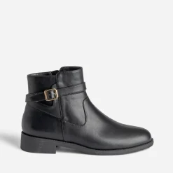Boots noir éco-conçu avec bride cheville
