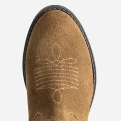 Boots western BUGGY camel cuir velours