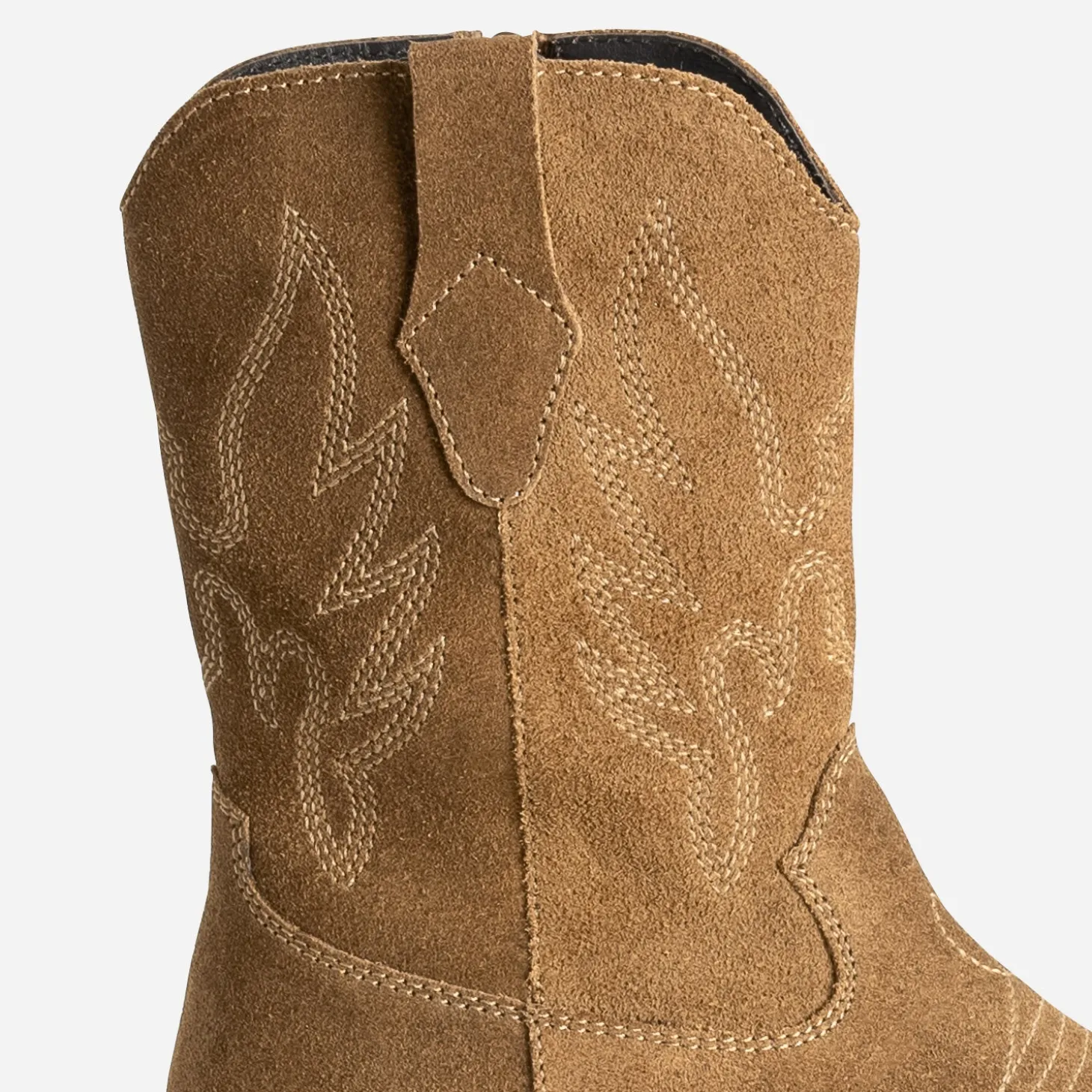 Boots western BUGGY camel cuir velours