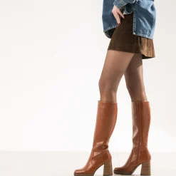 Botte cognac éco-conçue à plateforme