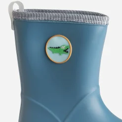 Botte de pluie BE ONLY bleu patch crocodile