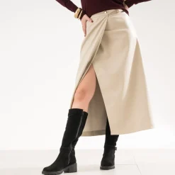 Botte esprit motard noire cuir velours