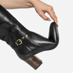 Botte noire éco-conçue en cuir