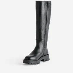 Botte noire TEXTO cuir éco-conçue semelle crantée