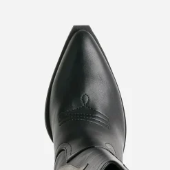 Botte santiag TEXTO noir découpes grises