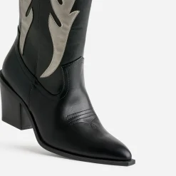 Botte santiag TEXTO noir découpes grises