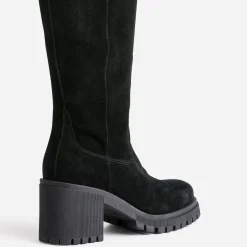 Botte TEXTO noire cuir velours