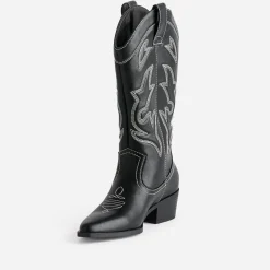 Botte TEXTO noire et blanche esprit santiag