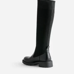 Botte-chaussette TEXTO noire bi matière