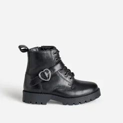 Bottine BUGGY noire boucle-coeur
