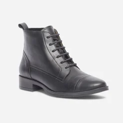 Bottine ERAM FLEX noire en cuir éco-conçu