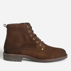 Bottine marron cuir velours