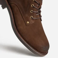 Bottine marron cuir velours