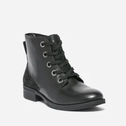 Bottine noire éco-conçue en cuir