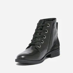 Bottine noire éco-conçue en cuir