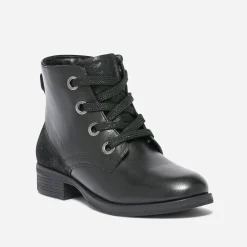 Bottine noire éco-conçue en cuir