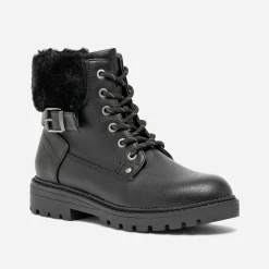 Bottine noire fourrée