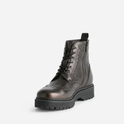 Bottine TEXTO marron métallisé cuir semelle épaisse