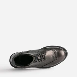 Bottine TEXTO marron métallisé cuir semelle épaisse