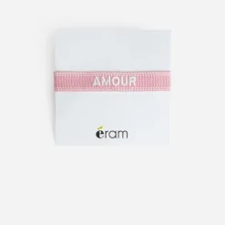 Bracelet rose broderie message