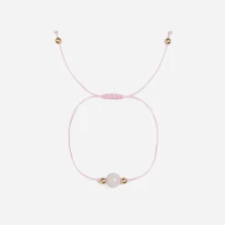 Bracelet rose pierre quartz rose