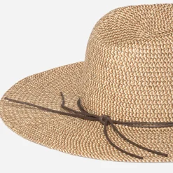 Capeline beige tressé