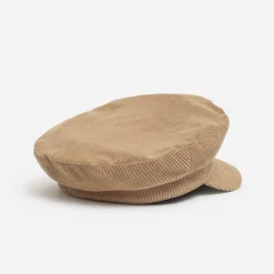 Casquette de marin beige velours côtelé