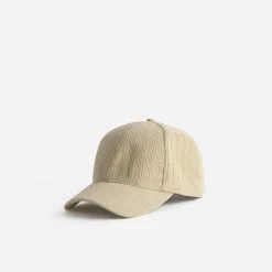 Casquette TEXTO beige côtelée