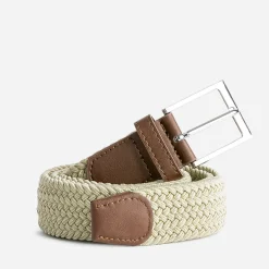 Ceinture beige tressée Homme