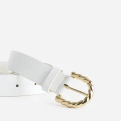 Ceinture blanche à boucle torsadée