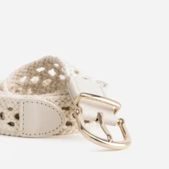 Ceinture écrue façon macramé