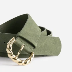 Ceinture kaki avec boucle torsadée
