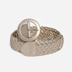 Ceinture or clair tressée