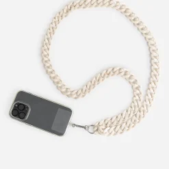 Chaîne bijou TEXTO écrue pour téléphone portable