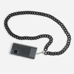 Chaîne bijou TEXTO noire mate pour téléphone portable