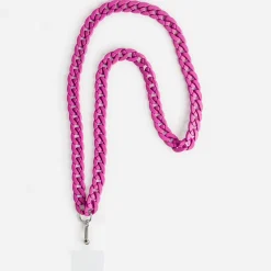 Chaîne bijou TEXTO rose foncé pour téléphone portable