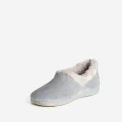 Chausson gris fourré