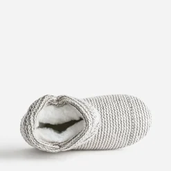 Chausson-boots beige tricoté