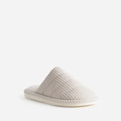 Chausson-mule beige fourré