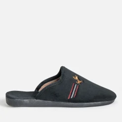 Chausson-mule noir homme