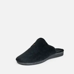 Chausson-mule noir homme