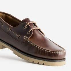 Chaussure bateau marron cuir
