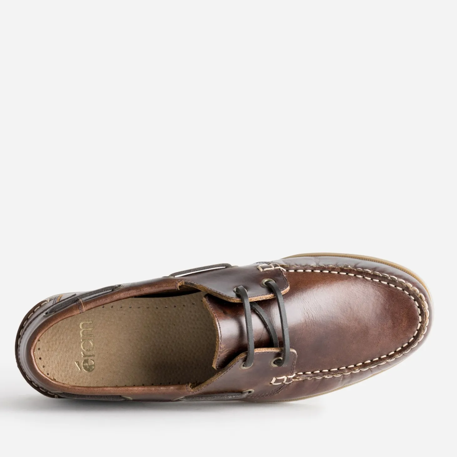 Chaussure bateau marron cuir